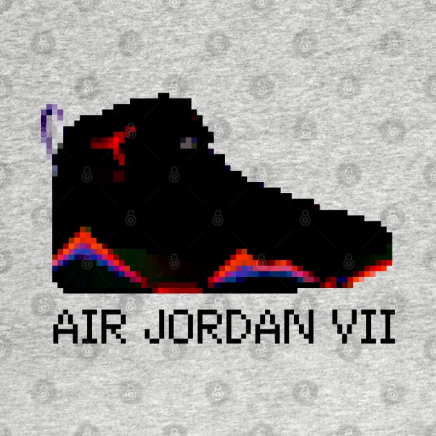 AIR JORDAN VII RETRO PIXELATED ART SHOE COLLECTION by Buff Geeks Art